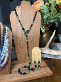 African Turquoise Lariat Set