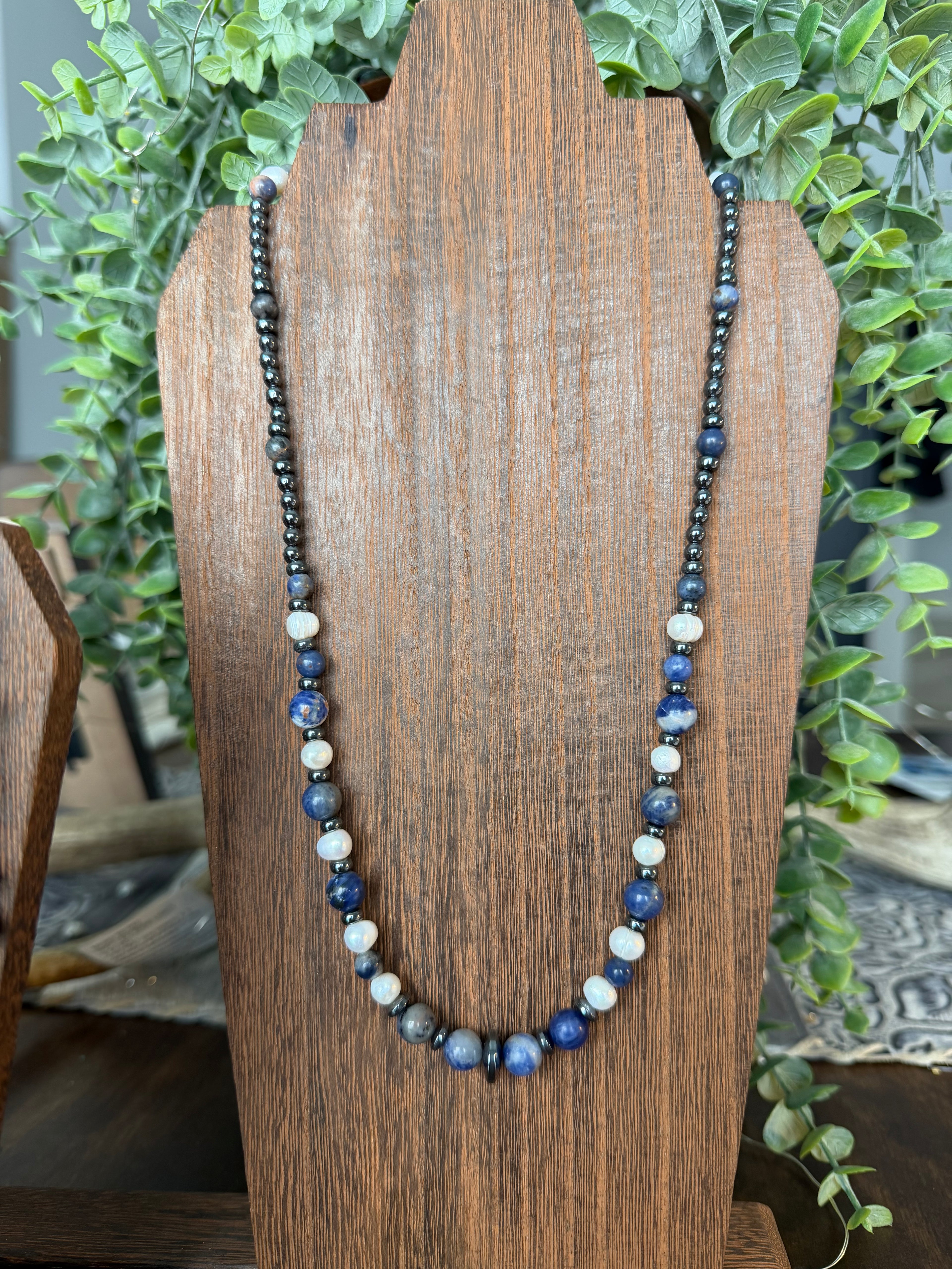 Freshwater Pearls and Sodalite