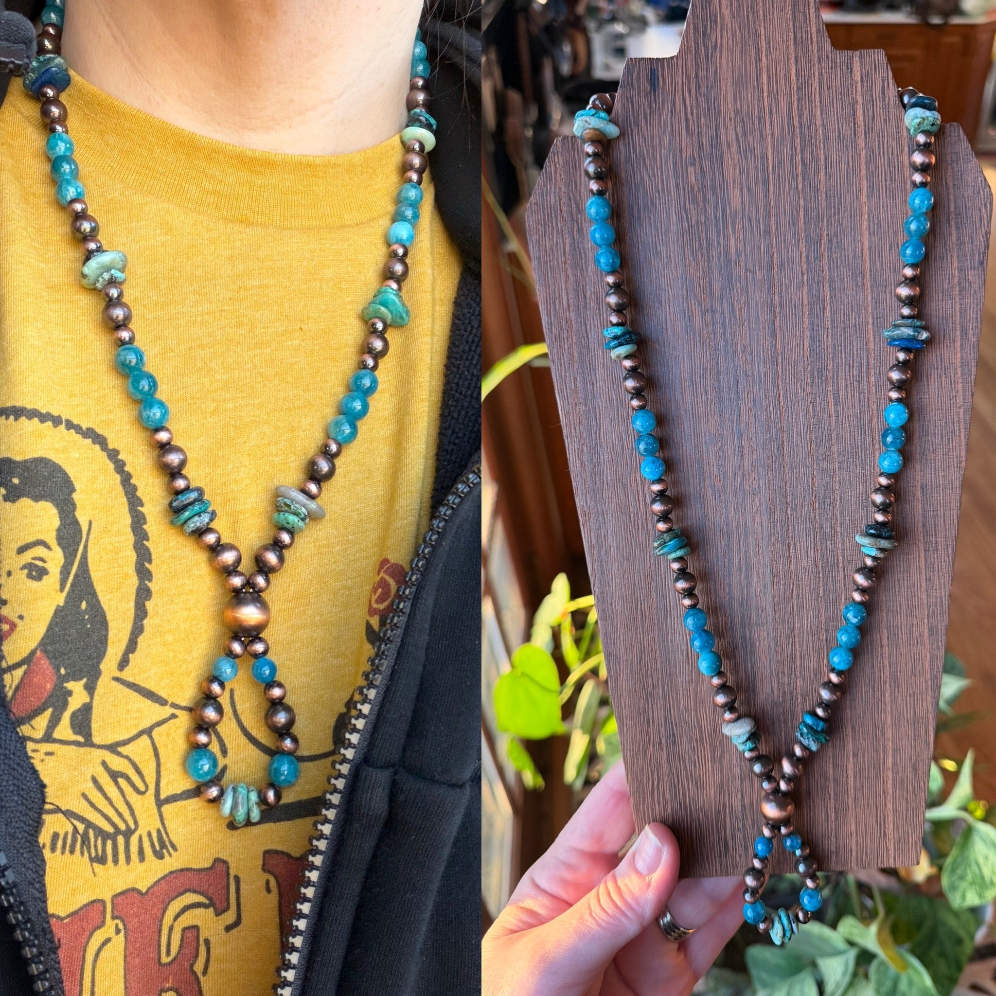 Apatite and Chrysocolla