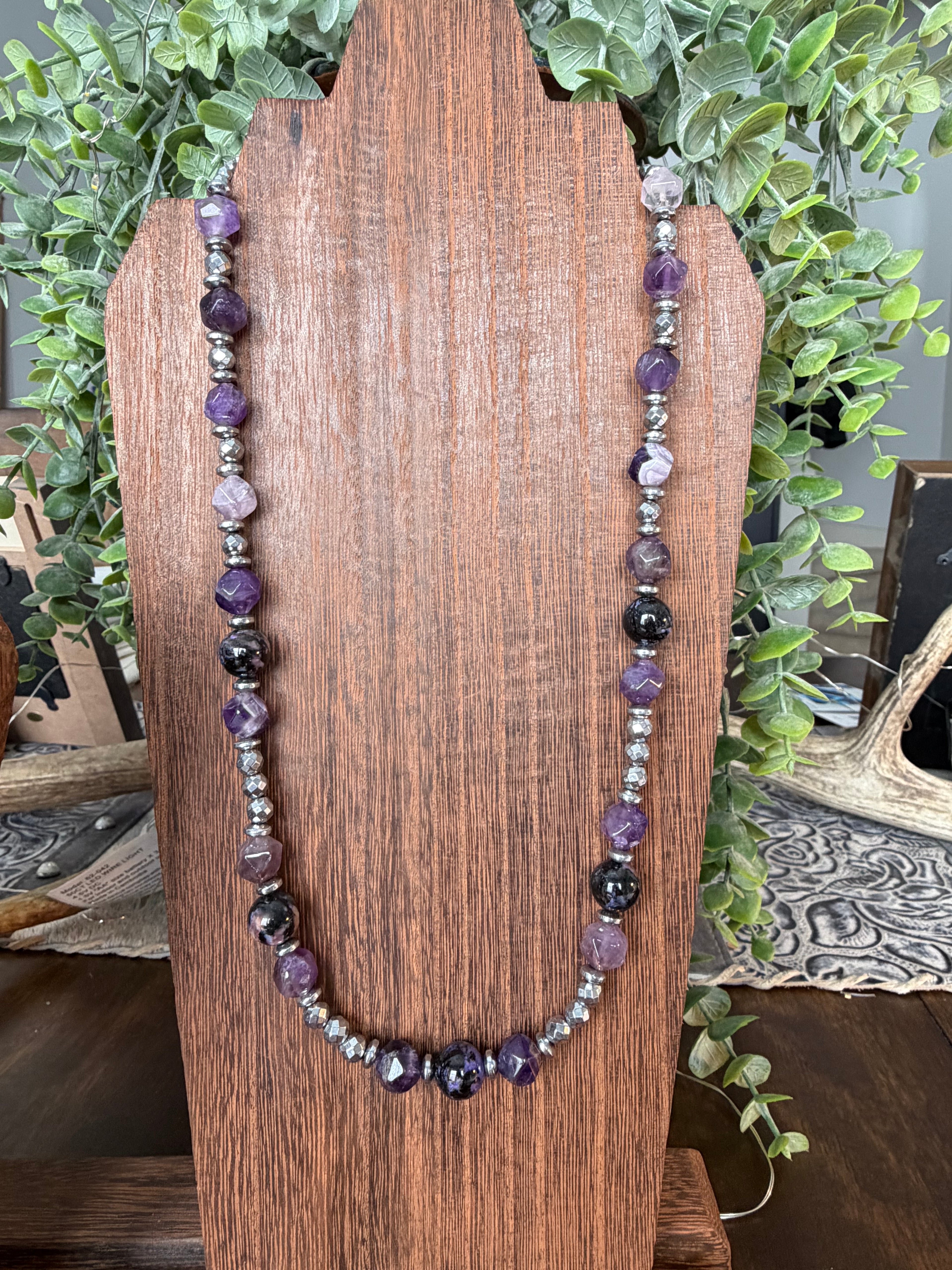 Amethyst and Charoite
