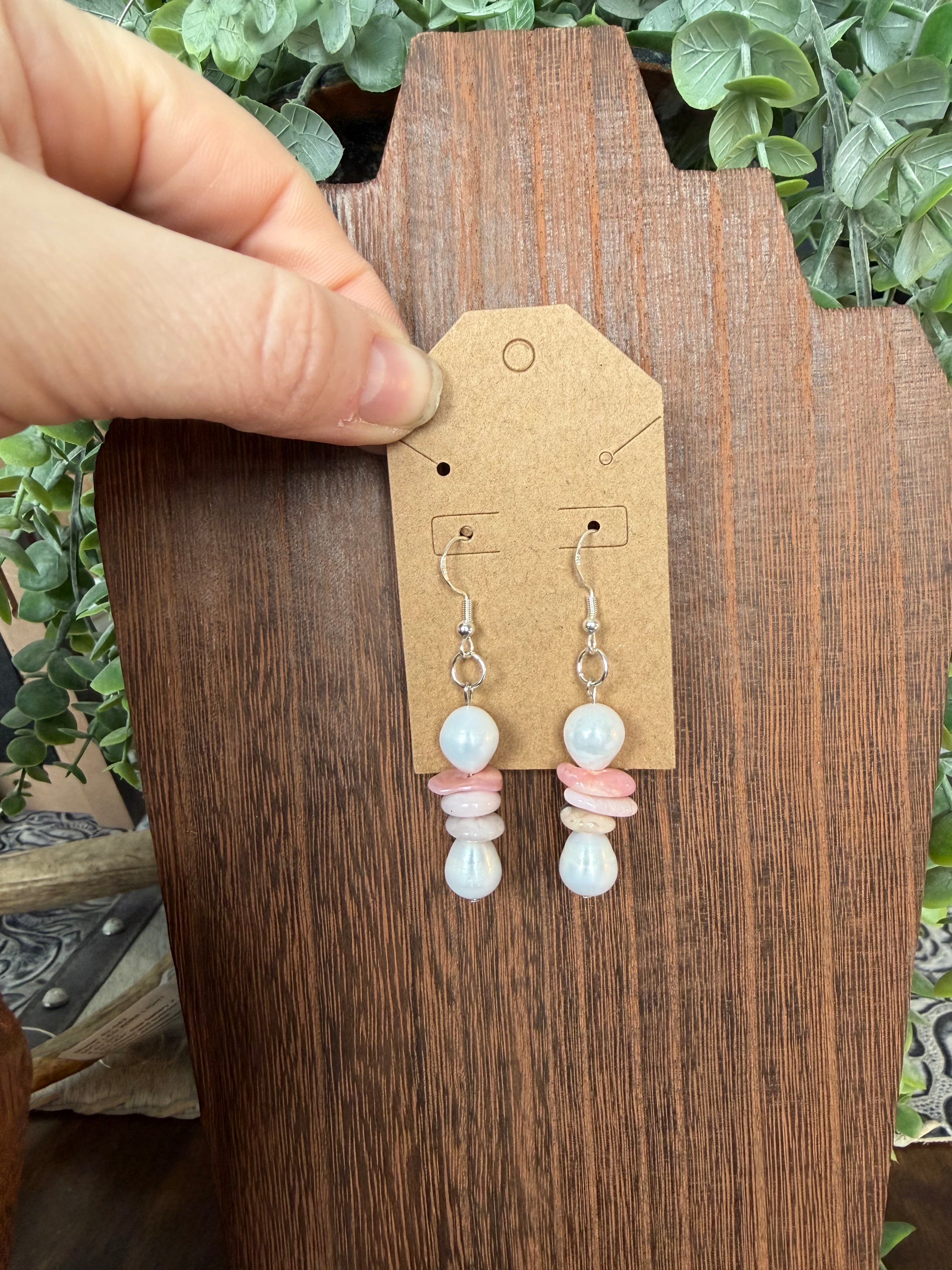 Pink Opal and Freshwater Pearls set