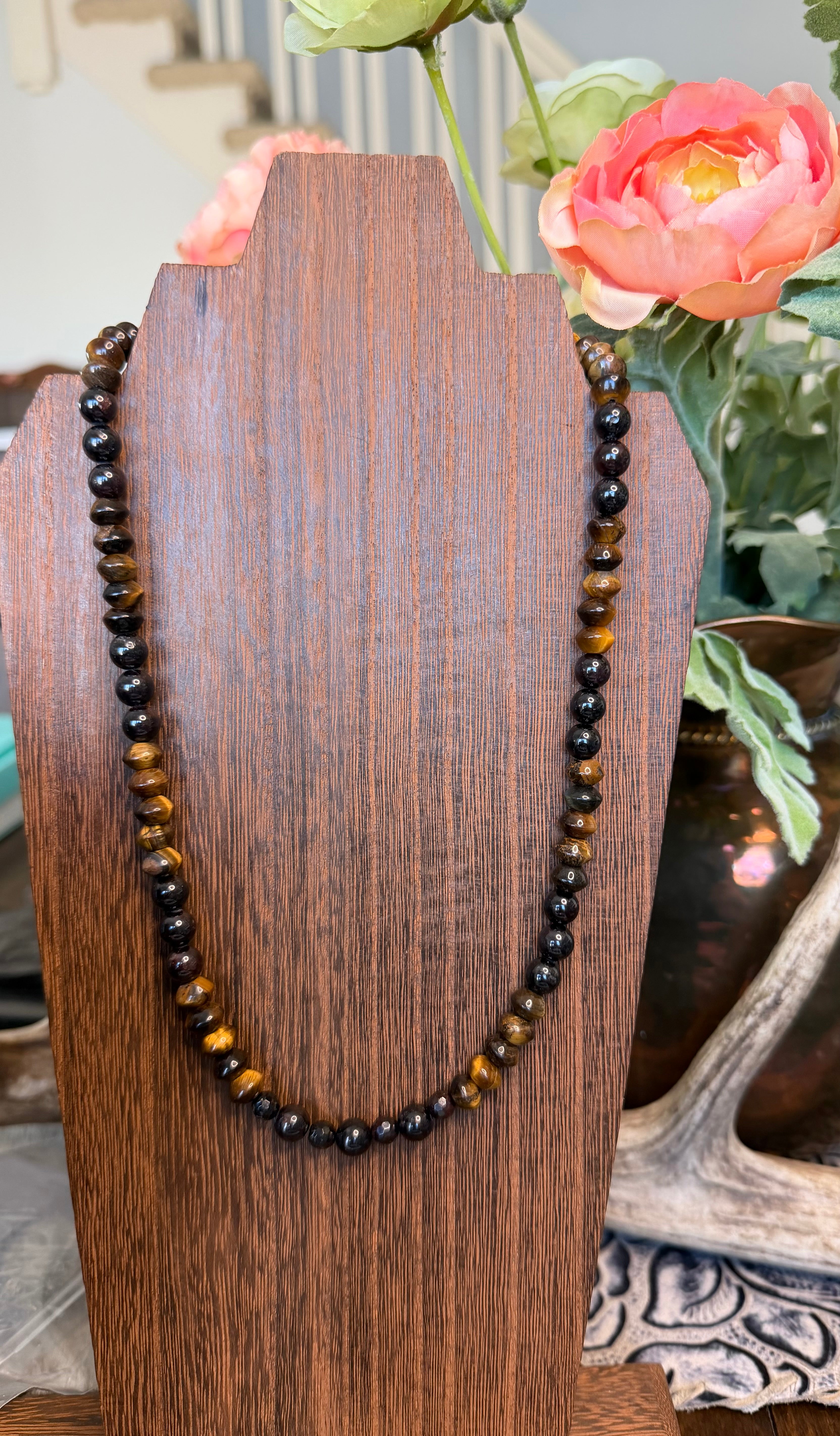 Tigers Eye and Red Wine Garnet